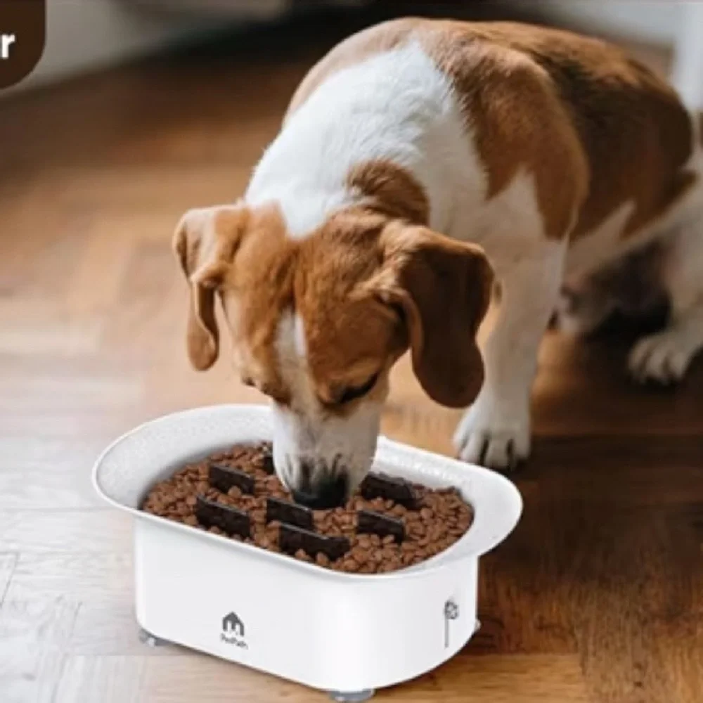 New-No Mess Dispenserl,Anti-Choking Puzzle Food Bowls(with Suction Cup Foot Pad)